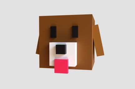 Preview: 3D Animal Dog Head