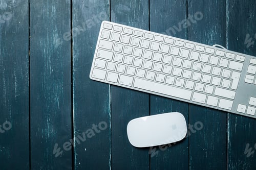 Preview: Working place on wooden table