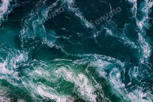 Preview: Waves of water of the river and the sea meet each other during high tide and low tide