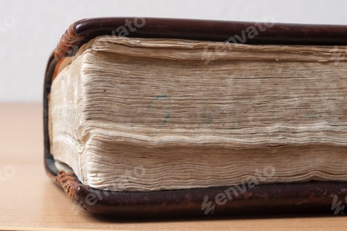 Preview: Close up of a well-used Bible