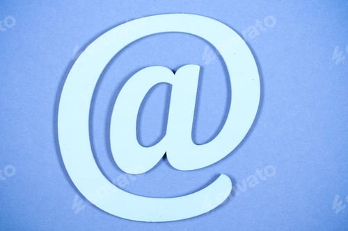 Preview: Dog Email Symbol Icon On The Table