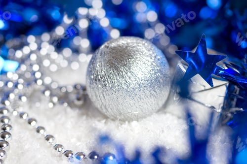 Preview: brilliant blue Christmas background