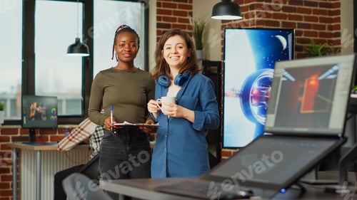Preview: Professional friendly people doing teamwork to brainstorm ideas