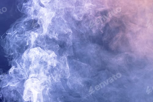 Preview: Composition of white smoke with red light on black background