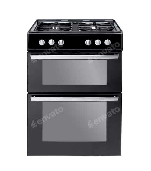 Preview: gas cooker isolated on white