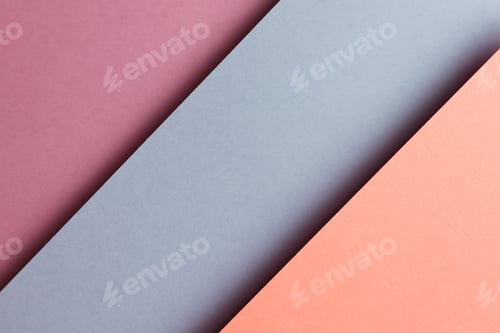 Preview: Abstract purple, grey and orange and yellow color paper geometry composition background