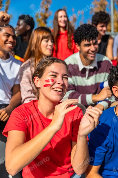 Preview: Group of Cheerful Adults Clapping Outdoors During the Day