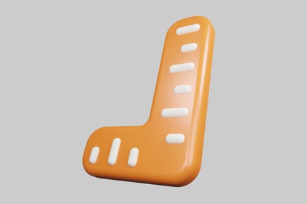 Preview: Orange construction measuring angle ruler