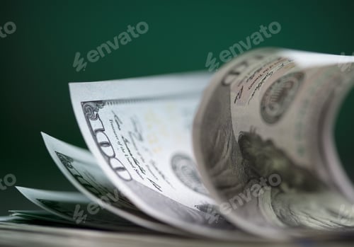 Preview: Stack of 100 dollars notes