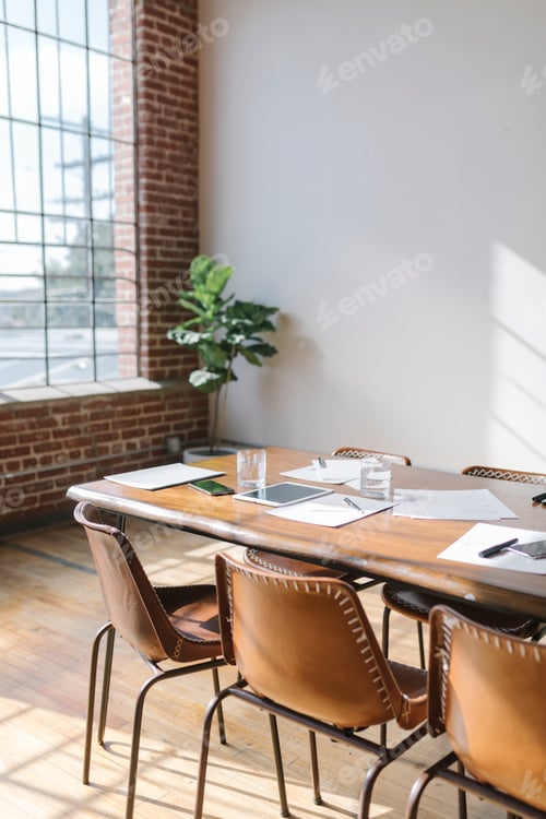 Preview: Empty meeting room with a natural sunlight