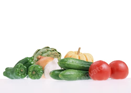 Preview: fresh vegetables on the white background