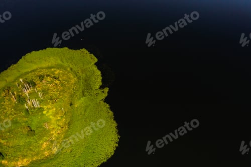 Preview: Top view of lake Drivyaty in the Braslav lakes National Park, the most beautiful lakes in Belarus.An