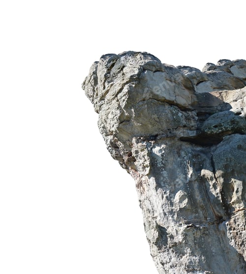 Preview: rock isolated on white background.