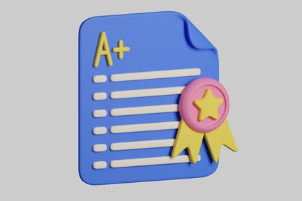 Preview: Grade a plus report with medal