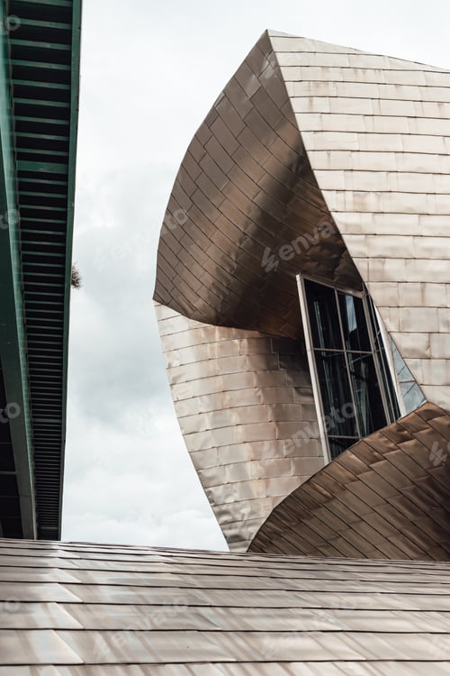 Preview: Detail of the Guggenheim museum building in Bilbao, Spain