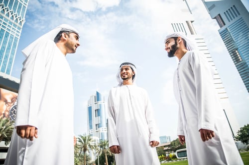 Preview: Arabian businessmen meeting outdoors