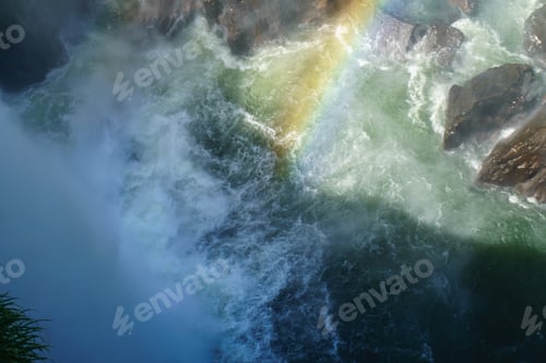 Preview: Rainbow over the Iguazu Falls on the border of Brazil and Argentina