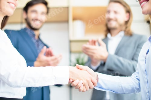 Preview: Businesswomen making deal at meeting