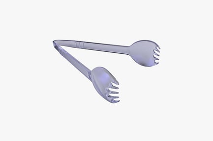 Preview: Stainless steel serving spoon and fork with holes