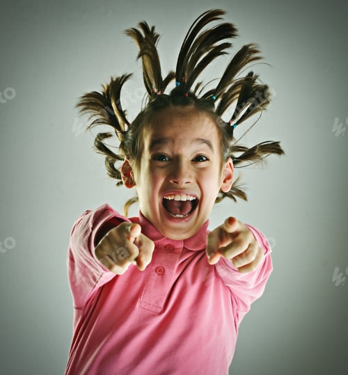 Preview: Funny Portrait Of Kid With Hair Style