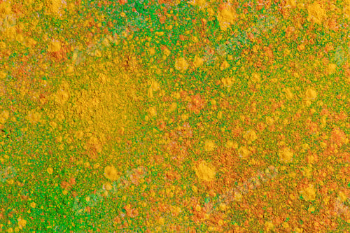Preview: orange, yellow and green colorful holi paint explosion
