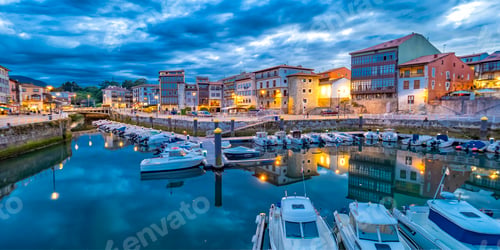 Preview: Llanes Harbour, City View, Llanes, Spain