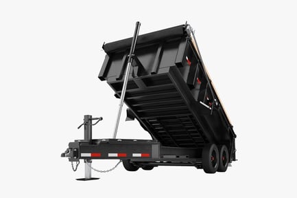 Preview: Open Heavy-Duty Black Dump Trailer