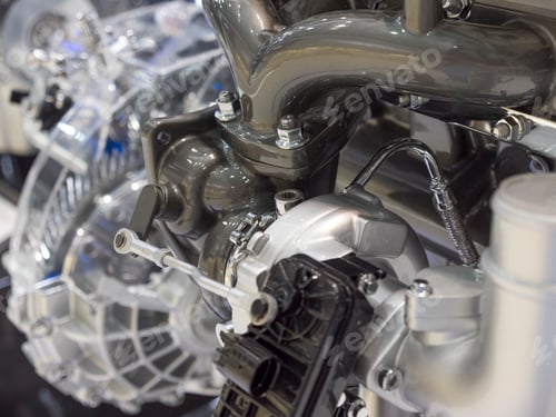 Preview: Close up detail of tuned car engine