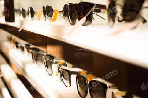 Preview: sunglasses on light shelves