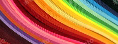 Preview: Horizontal Abstract vibrant color wave rainbow strip paper background.