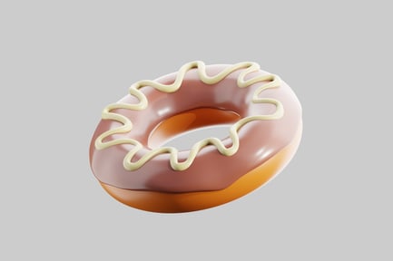Preview: Iced chocolate donut sweet treat