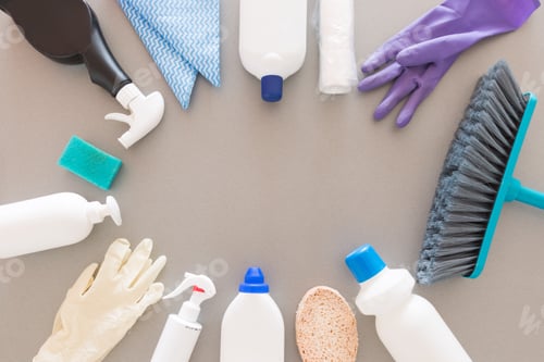 Preview: Cleaning products, top view
