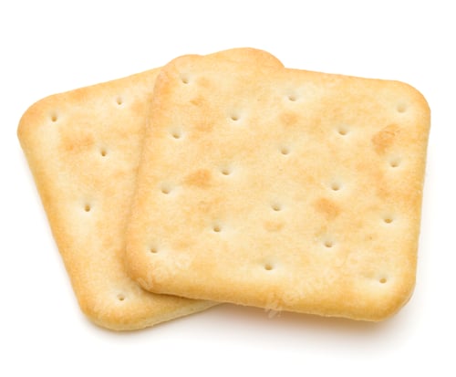 Preview: Dry cracker cookies isolated on white background cutout