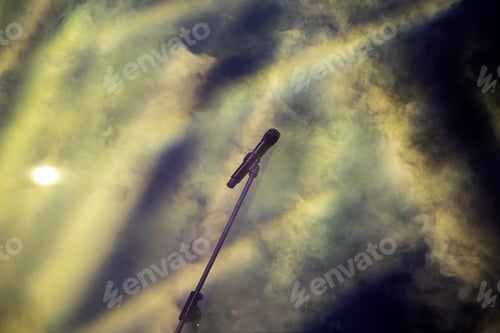 Preview: Microphone on stage during concert