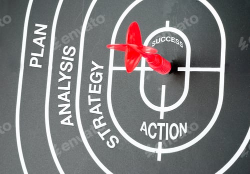 Preview: Business Concept : Planing step to hit the success goal.