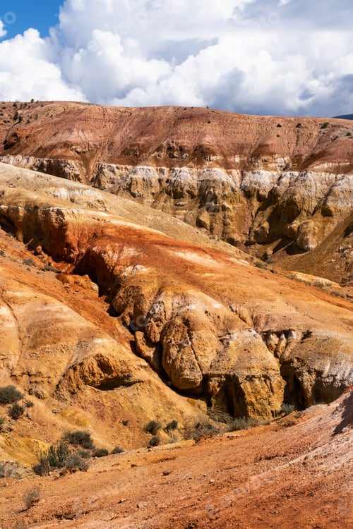 Preview: Colorful Hills in Altai Republic, Named Mars 1. Nature Environment Background.