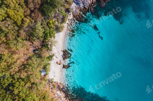 Preview: Koh Samet Island Thailand, aerial drone view from above at the Samed Island in Thailand