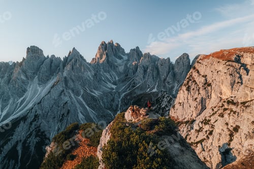 Preview: Aerial Photo Cadini di Misurina peaks, Auronzo, Tre Cime, Dolomites Italy