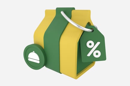 Preview: Promo Food Badge 3D Illustration