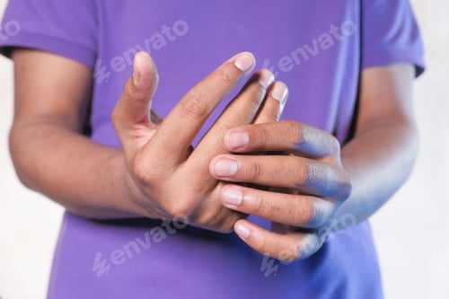 Preview: man suffering pain in hand close up