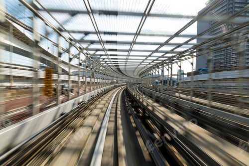 Preview: Train passing through tunnel