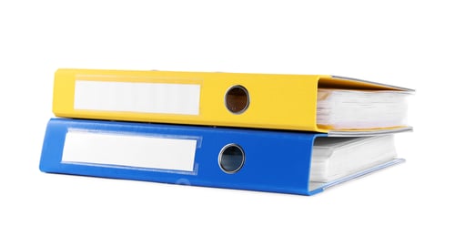 Preview: Two bright office folders isolated on white