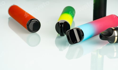 Preview: disposable electronic cigarettes on white background