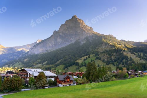 Preview: Kandersteg, Switzerland with the backdrop of the Swiss Alps