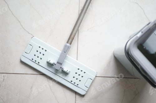Preview: cleaning tiles floor with mop