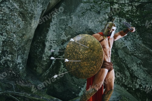 Preview: Spartan warrior in the woods