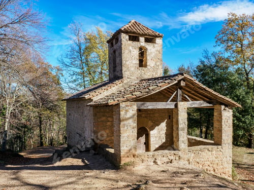 Preview: Sant Miquel del Corb ermitage in Garrotxa region,, Catalonia, Spain