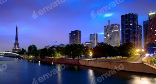 Preview: Parisian cityscape in morning
