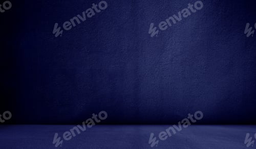 Preview: Empty Blue Studio Room Scene,Food Kitchen Counter Bar Minimal Background