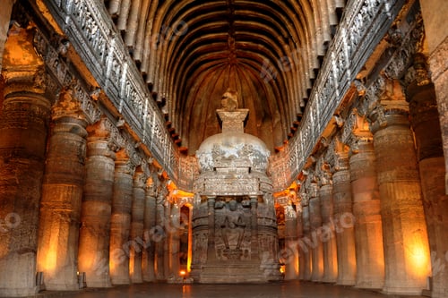 Preview: Ajanta caves, Maharashtra, India, UNESCO World Heritage Site.